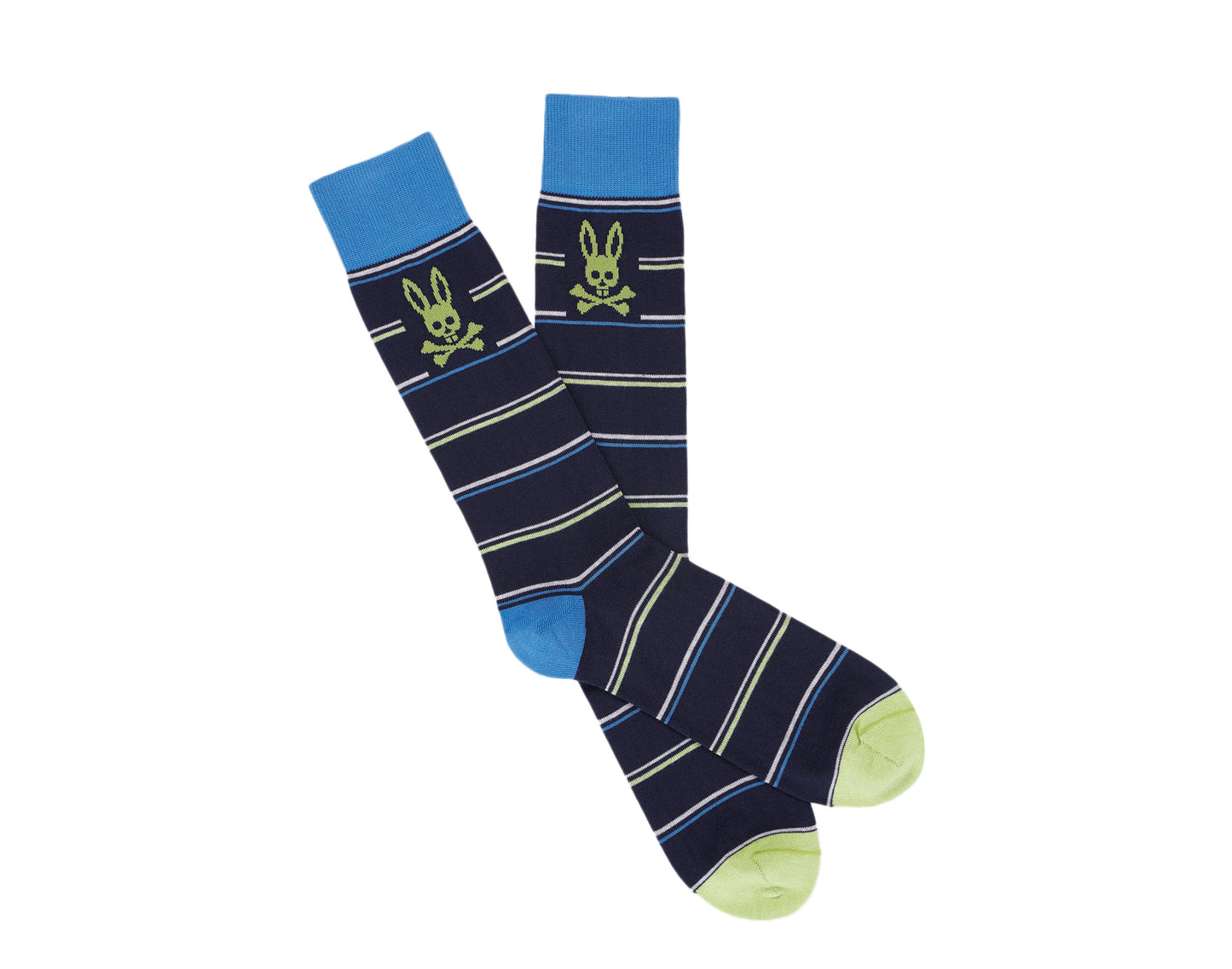 Psycho Bunny Mini Stripe Navy Blue Men's Socks B6F411E1PB-NVY