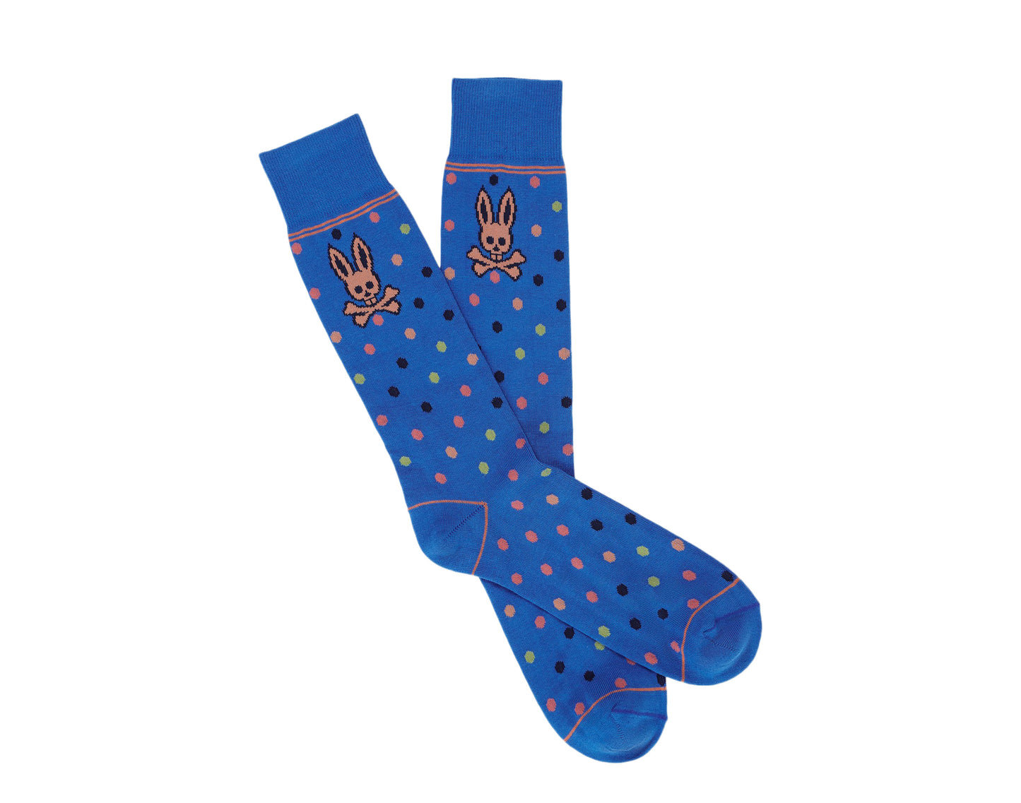 Psycho Bunny Polka Dot Campanula Blue Men's Socks B6F417E1PB-CMP