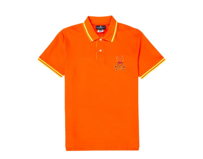 Psycho Bunny Tynemouth Polo Ibis Orange/Yellow Men's Shirt B6K701J1PC-IBI