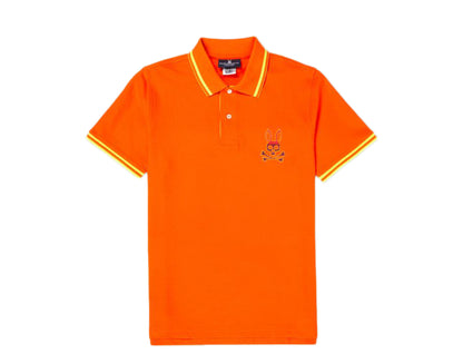 Psycho Bunny Tynemouth Polo Ibis Orange/Yellow Men's Shirt B6K701J1PC-IBI