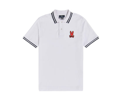 Psycho Bunny Burlington Polo White/Red Men's Shirt B6K978L1PC-WHT