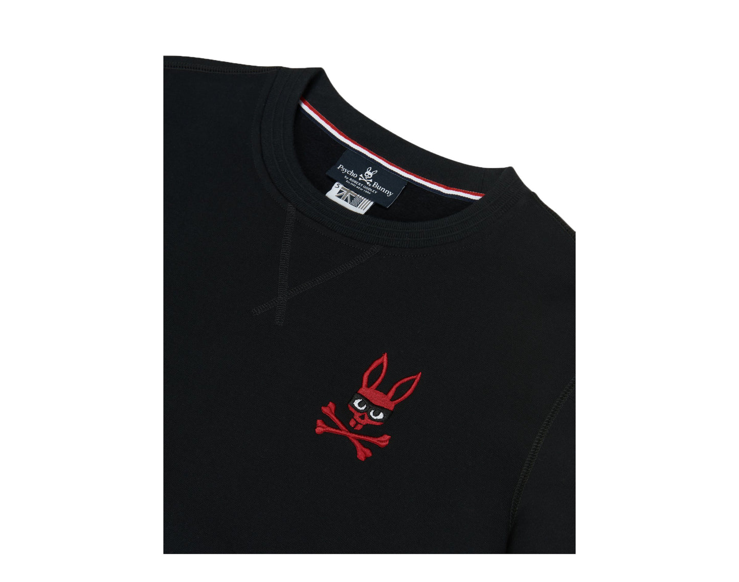 Psycho Bunny Rawson Mischief Zorro Bunny Black Men's Sweatshirt B6S482G1FL-BLK