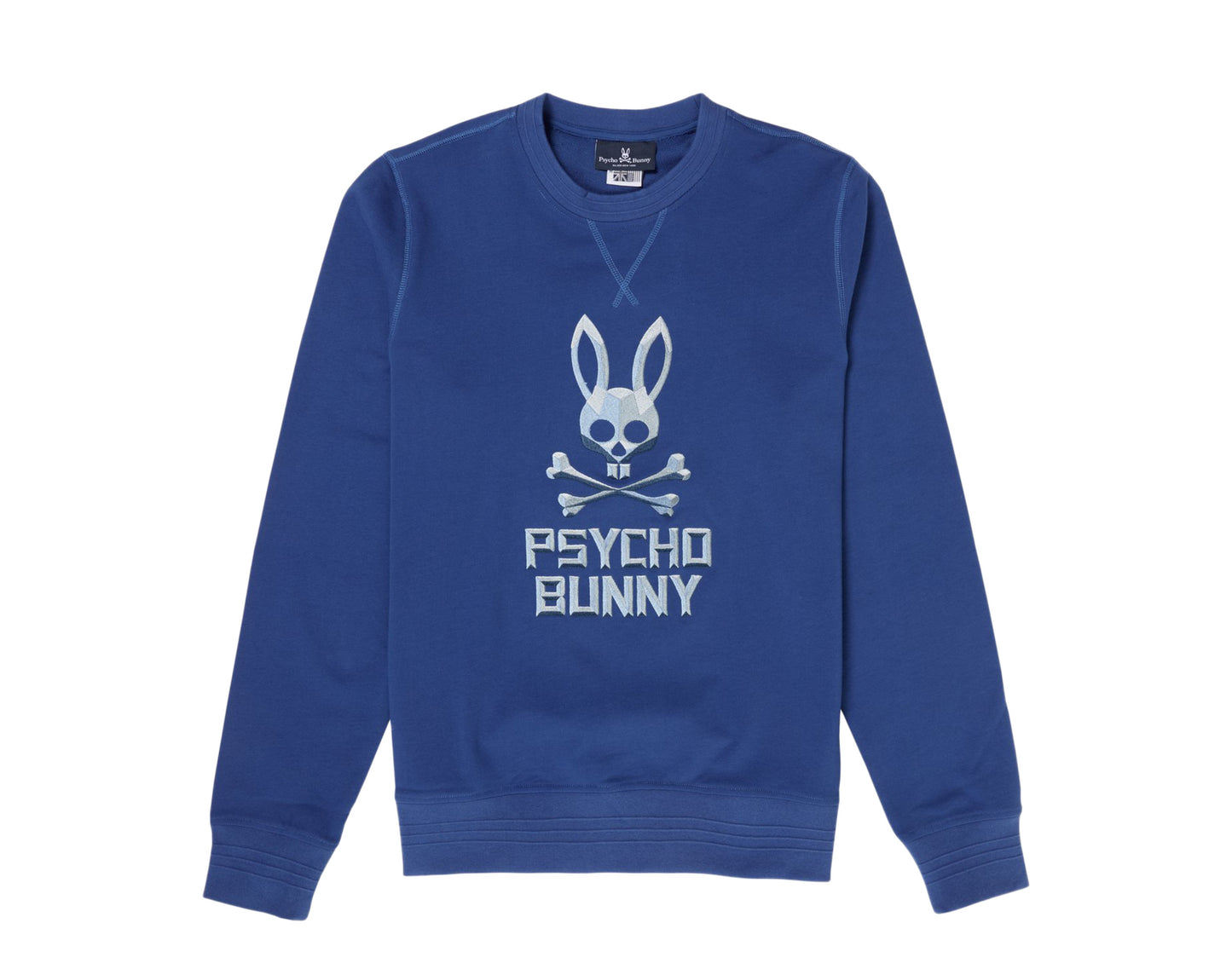 Psycho Bunny Maybird Crewneck Monaco/Grey-Blue Men's Sweatshirt B6S965L1FT-MCO