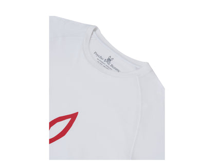 Psycho Bunny Mischief Bunny Long Sleeve Graphic White Men's Tee Shirt B6T530G1PC-WHT