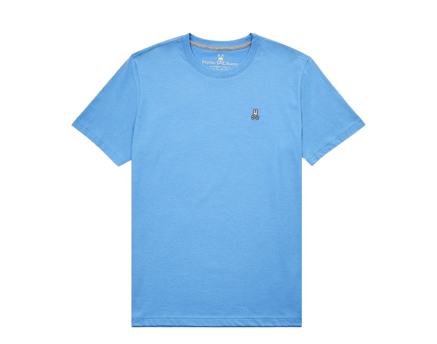 Psycho Bunny Classic Crew Neck Cornflower Blue Men's Tee Shirt B6U014E1PC-CFR
