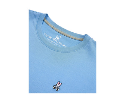 Psycho Bunny Classic Crew Neck Cornflower Blue Men's Tee Shirt B6U014E1PC-CFR