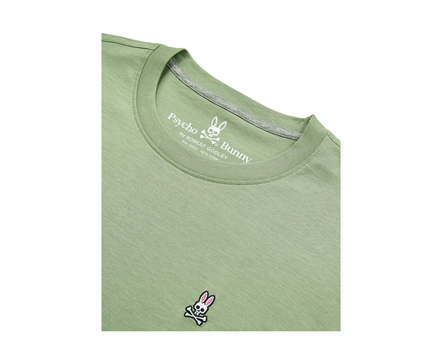 Psycho Bunny Classic Crew Neck Sage Green Men's Tee Shirt B6U014E1PC-SEG