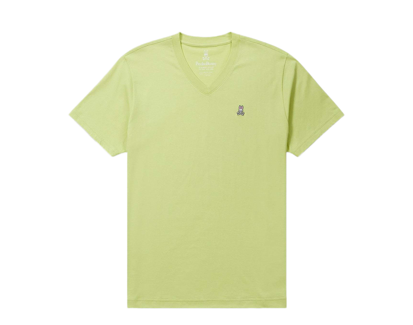 Psycho Bunny Classic V-Neck Daiquiri Green Men's Tee Shirt B6U100D1PC-DAI