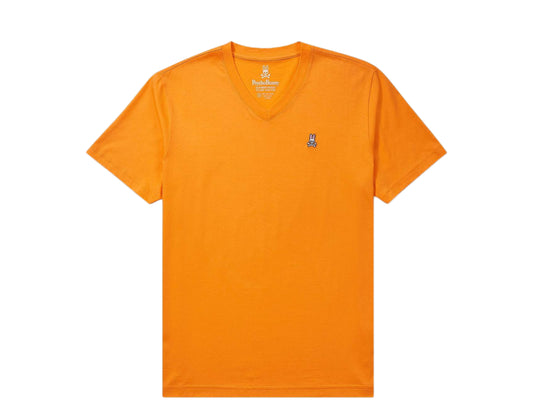 Psycho Bunny Classic V-Neck Paradise Orange Men's Tee Shirt B6U100D1PC-PRD