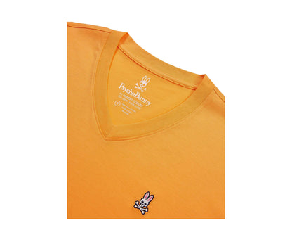 Psycho Bunny Classic V-Neck Paradise Orange Men's Tee Shirt B6U100D1PC-PRD