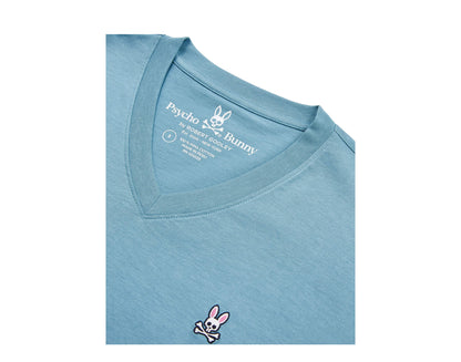 Psycho Bunny Classic V-Neck Adriatic Green Men's Tee Shirt B6U100E1PC-ART