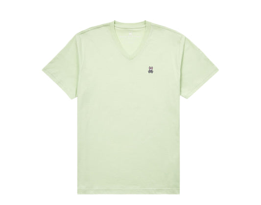 Psycho Bunny Classic V-Neck Celery Green Men's Tee Shirt B6U100E1PC-CEY