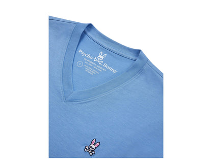 Psycho Bunny Classic V-Neck Cornflower Blue Men's Tee Shirt B6U100E1PC-CFR