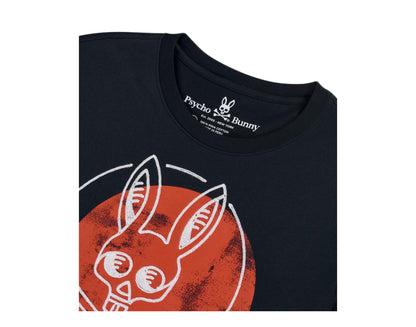 Psycho Bunny Chantry Graphic Navy/Orange Men's Tee Shirt B6U160L1PC-NVY
