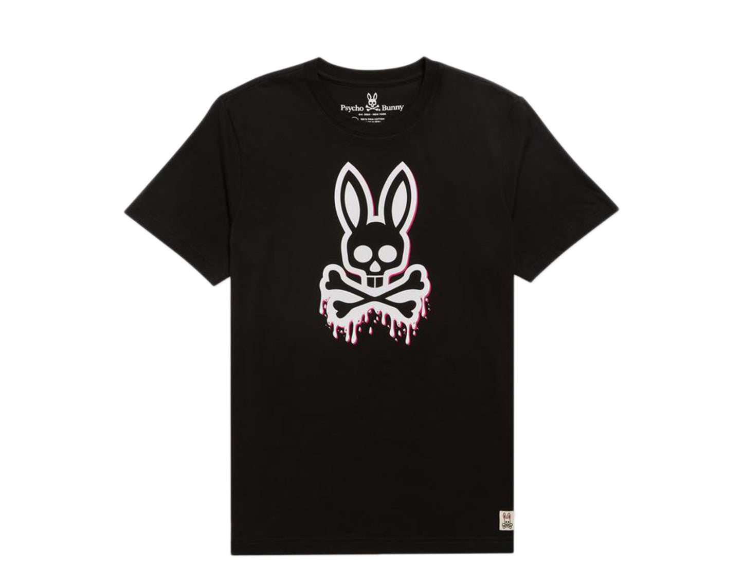 Psycho Bunny Portland Graphic Black/White Men's Tee Shirt B6U163L1PC-BLK