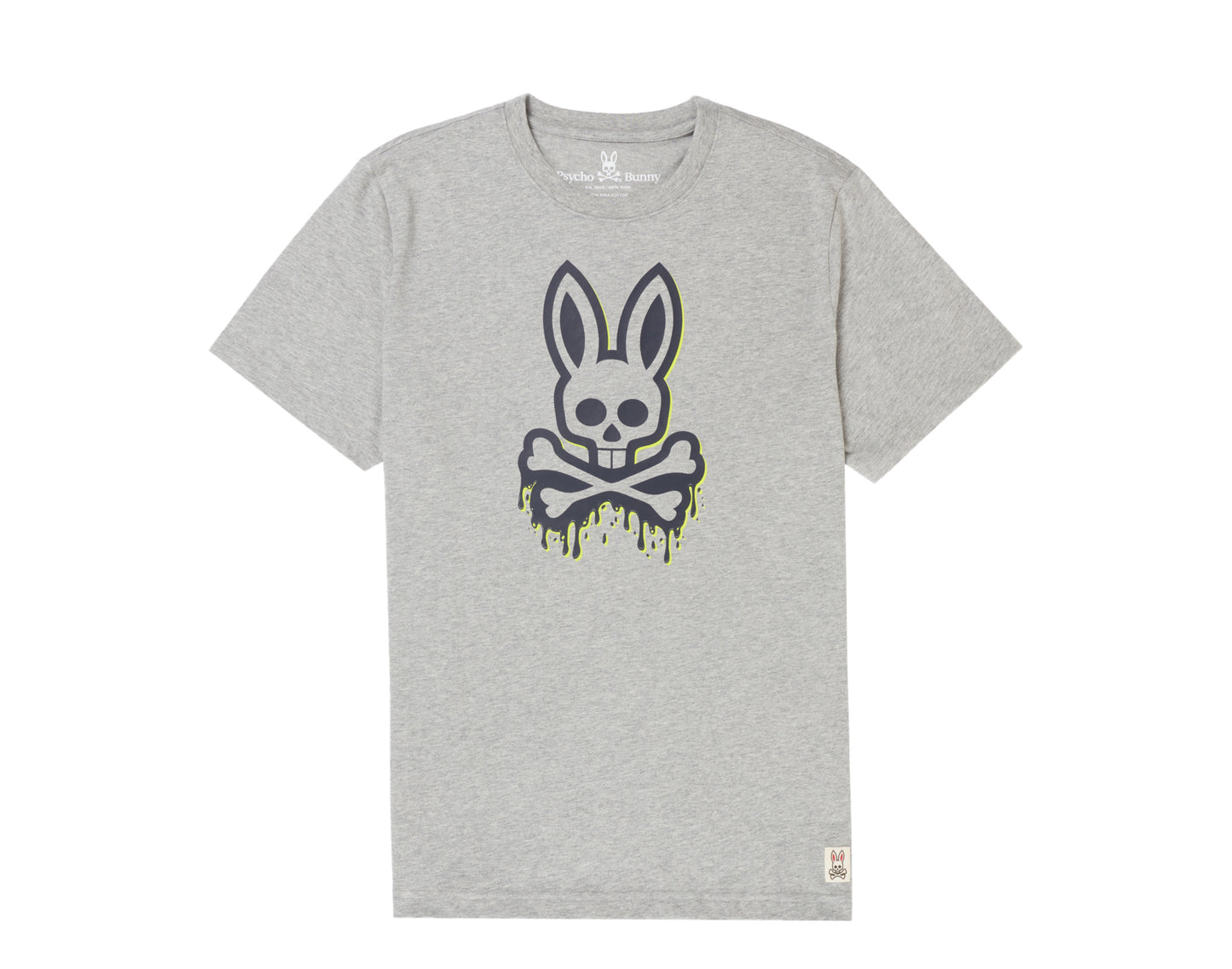 Psycho Bunny Portland Graphic Heather Grey Men's Tee Shirt B6U163L1PC-HGY