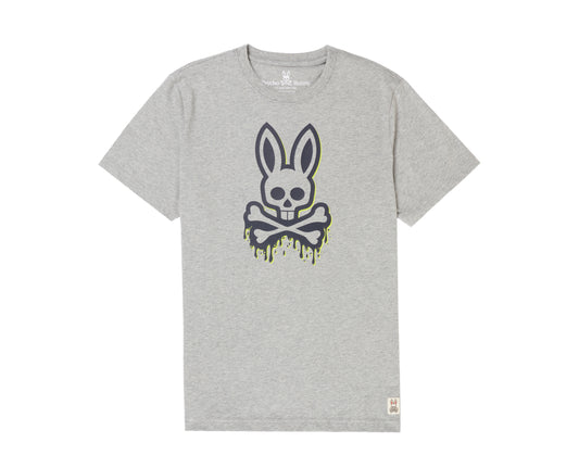 Psycho Bunny Portland Graphic Heather Grey Men's Tee Shirt B6U163L1PC-HGY