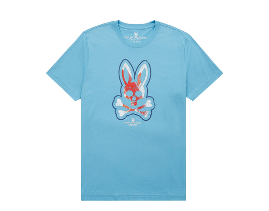 Psycho Bunny Halkirk Graphic Curacao Blue Men's Tee Shirt B6U243E1PC-CAC