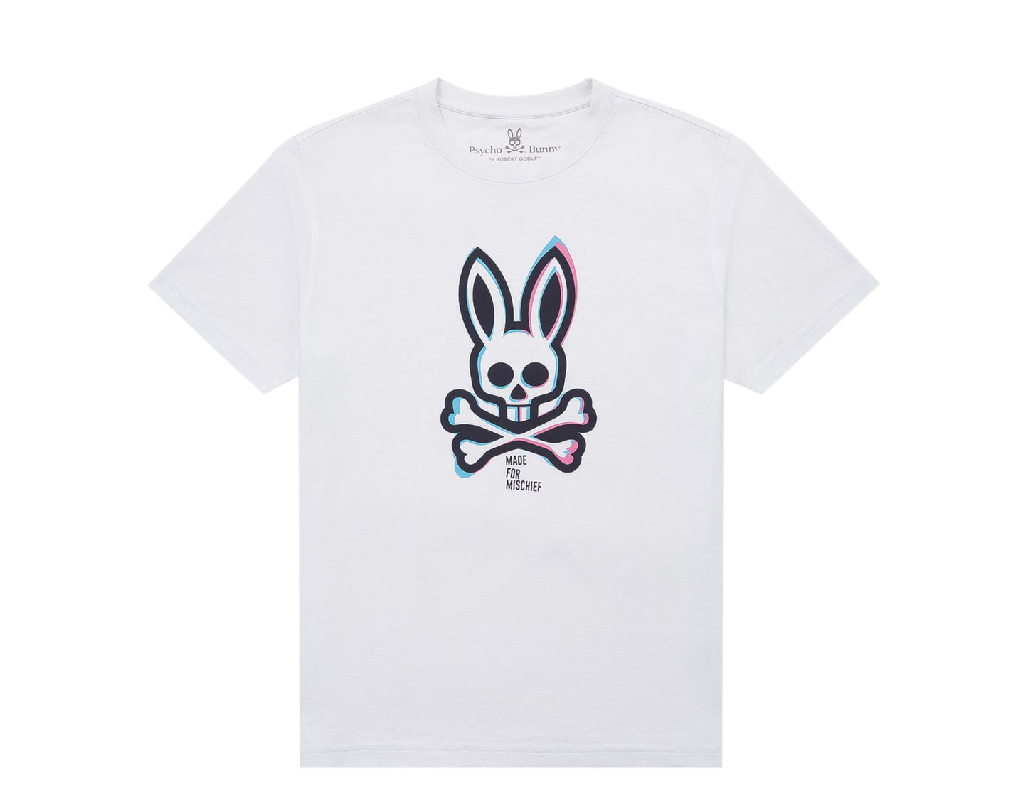 Psycho Bunny Loyn Graphic White Men's Tee Shirt B6U297E1PC-WHT