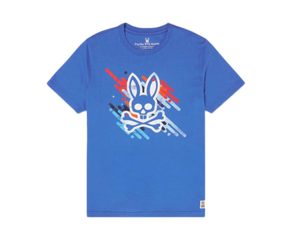 Psycho Bunny Florio Graphic Nebulas Blue Men's Tee Shirt B6U647H1PC-NBL