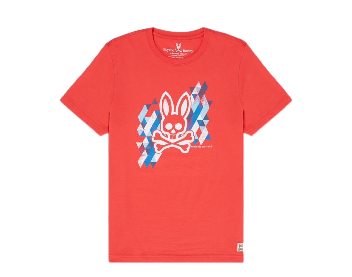 Psycho Bunny Padbury Graphic Hibiscus Pink Men's Tee Shirt B6U648H1PC-HBC