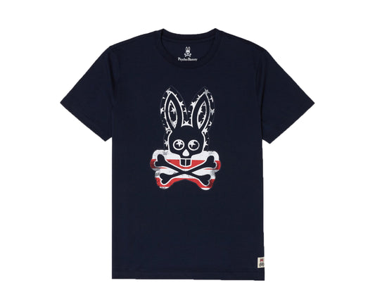 Psycho Bunny Printed Graphic Navy Blue Men's Tee Shirt B6U675F1PC-NVY