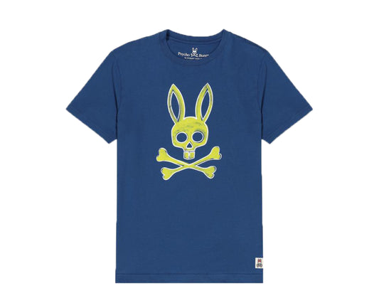 Psycho Bunny Sherwood Graphic Prussian/Yellow Men's Tee Shirt B6U763J1PC-PRU