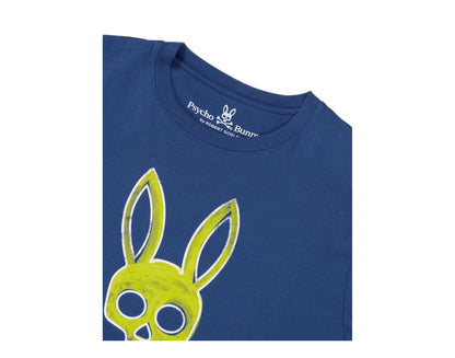 Psycho Bunny Sherwood Graphic Prussian/Yellow Men's Tee Shirt B6U763J1PC-PRU