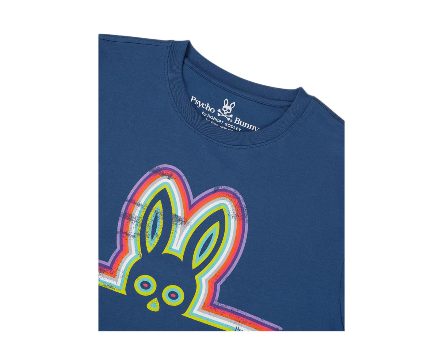 Psycho Bunny Solebay Graphic Prussian Blue/Multi Men's Tee Shirt B6U764J1PC-PRU
