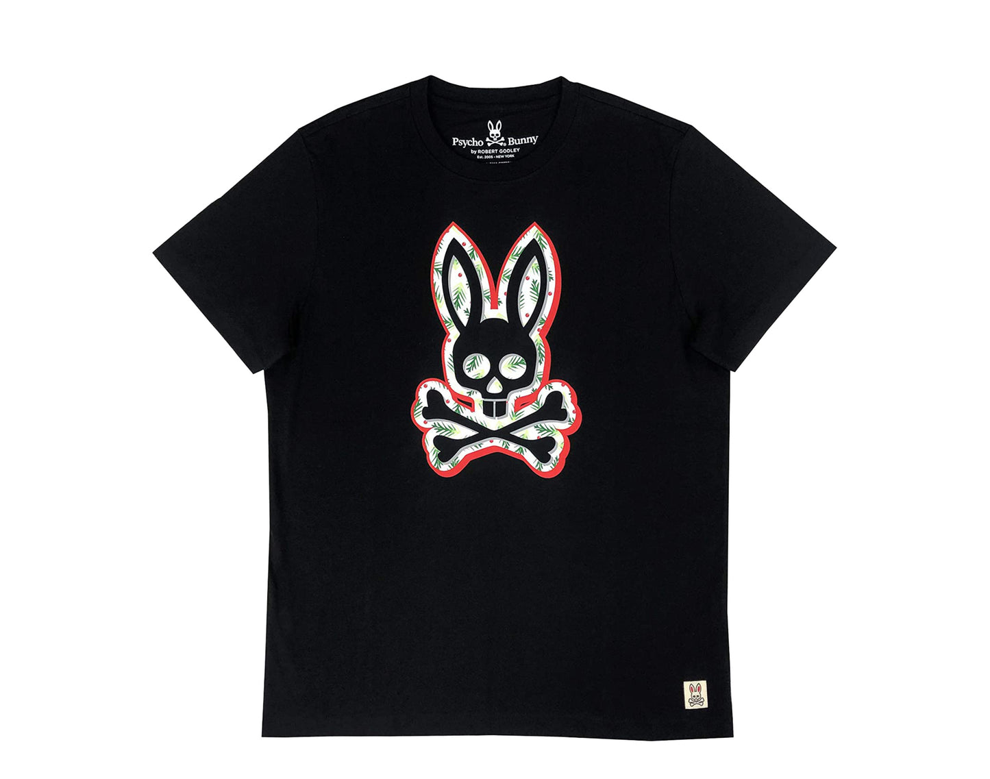 Psycho Bunny Dalton Graphic Black Men's Tee Shirt B6U948H1PC-BLK