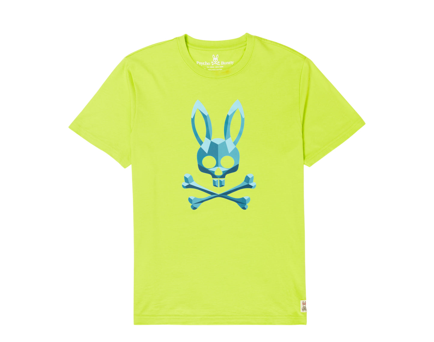 Psycho Bunny Fremlin Graphic Lime/Blue Men's Tee Shirt B6U949L1PC-LIM