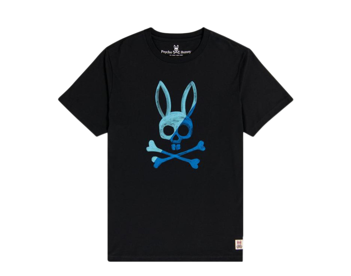 Psycho Bunny Andover Graphic Black/Blue Men's Tee Shirt B6U999L1PC-BLK