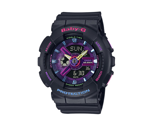 Casio G-Shock Baby-G BA110 Decora Analog-Digital Resin Purple Watch BA110TM-1A