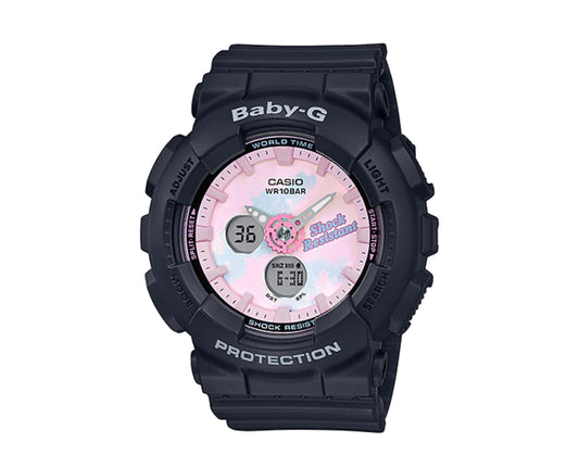 Casio G-Shock Baby-G Tie-Dye Analog-Digital Black/Pink Women's Watch BA120T-1A