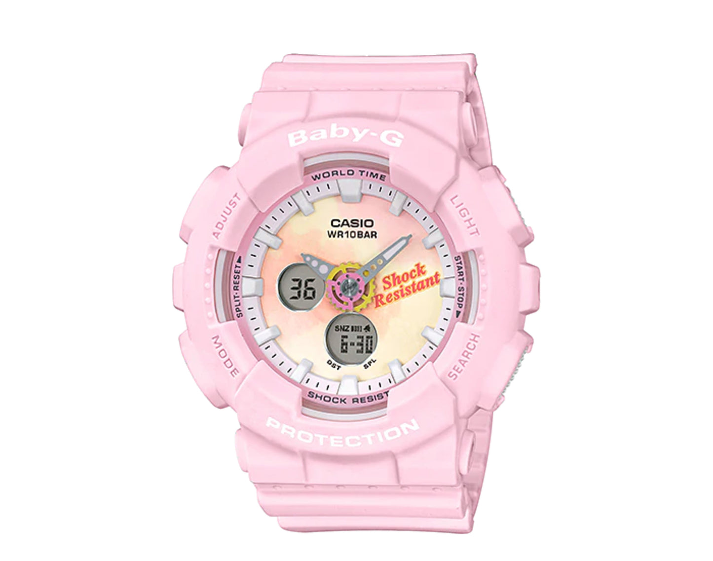 Casio G-Shock Baby-G Tie-Dye Analog-Digital Pink/White Women's Watch BA120TG-4A