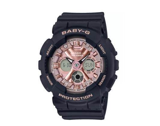 Casio G-Shock Baby-G BA130 Analog-Digital Resin Metallic Pink/Black Women's Watch BA130-1A4