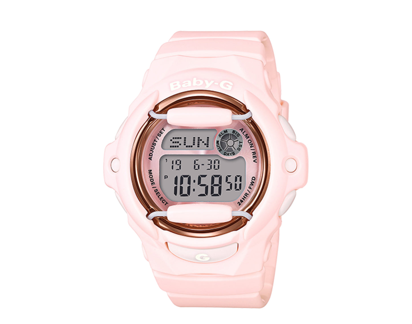 Casio G-Shock Baby-G BG169 Digital Resin Pink/Rose Gold Women's Watch BG169G-4B