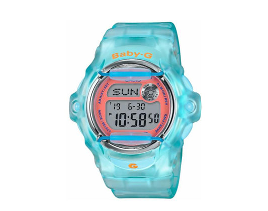 Casio G-Shock Baby-G BG169 Analog Resin Clear Turquoise Women's Watch BG169R-2C