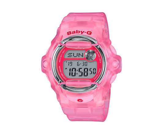 Casio G-Shock Baby-G BG169 Digital Resin Clear Pink Women's Watch BG169R-4E