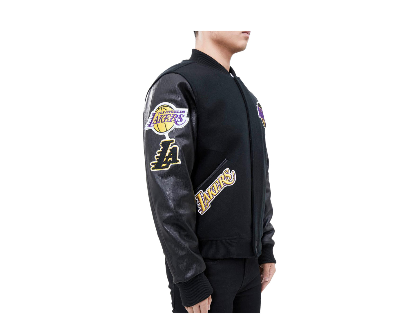 Pro Standard NBA Los Angeles Lakers Logo Black Varsity Jacket BLL651677-BLK