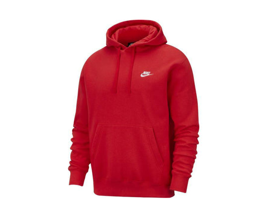 Nike Sportswear Club Pullover Fleece Red/White Men's Hoodie BV2654-657