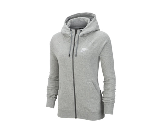 Nike Sportswear Essential Full-Zip Fleece Grey/White Women's Hoodie BV4122-063