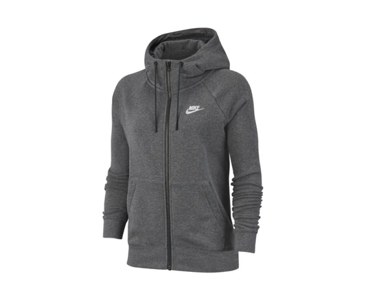 Nike Sportswear Essential Full-Zip Fleece Grey/White Women's Hoodie BV4122-071