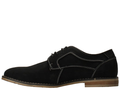 Howling Wolf Carma Plain Toe Oxford Black Men's Shoes CARMA-001