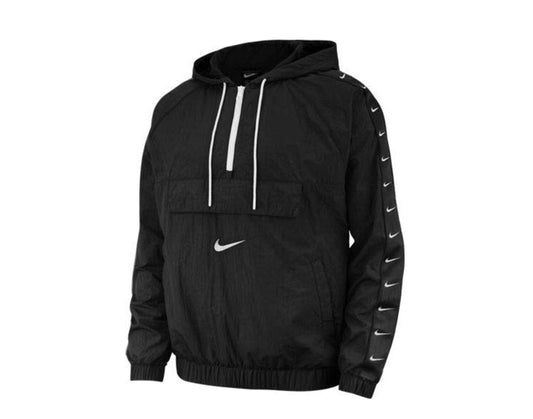 Nike Sportswear Swoosh Pull-Over Hooded Black/White Men's Jacket CD0419-010