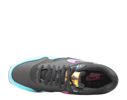 Nike Air Max 1 Black/Laser Fuchsia-Blue Fury Men's Running Shoes CI2450-001