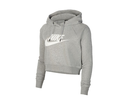 Nike Sportswear Essential Cropped Grey/White Women's Hoodie CJ6327-063