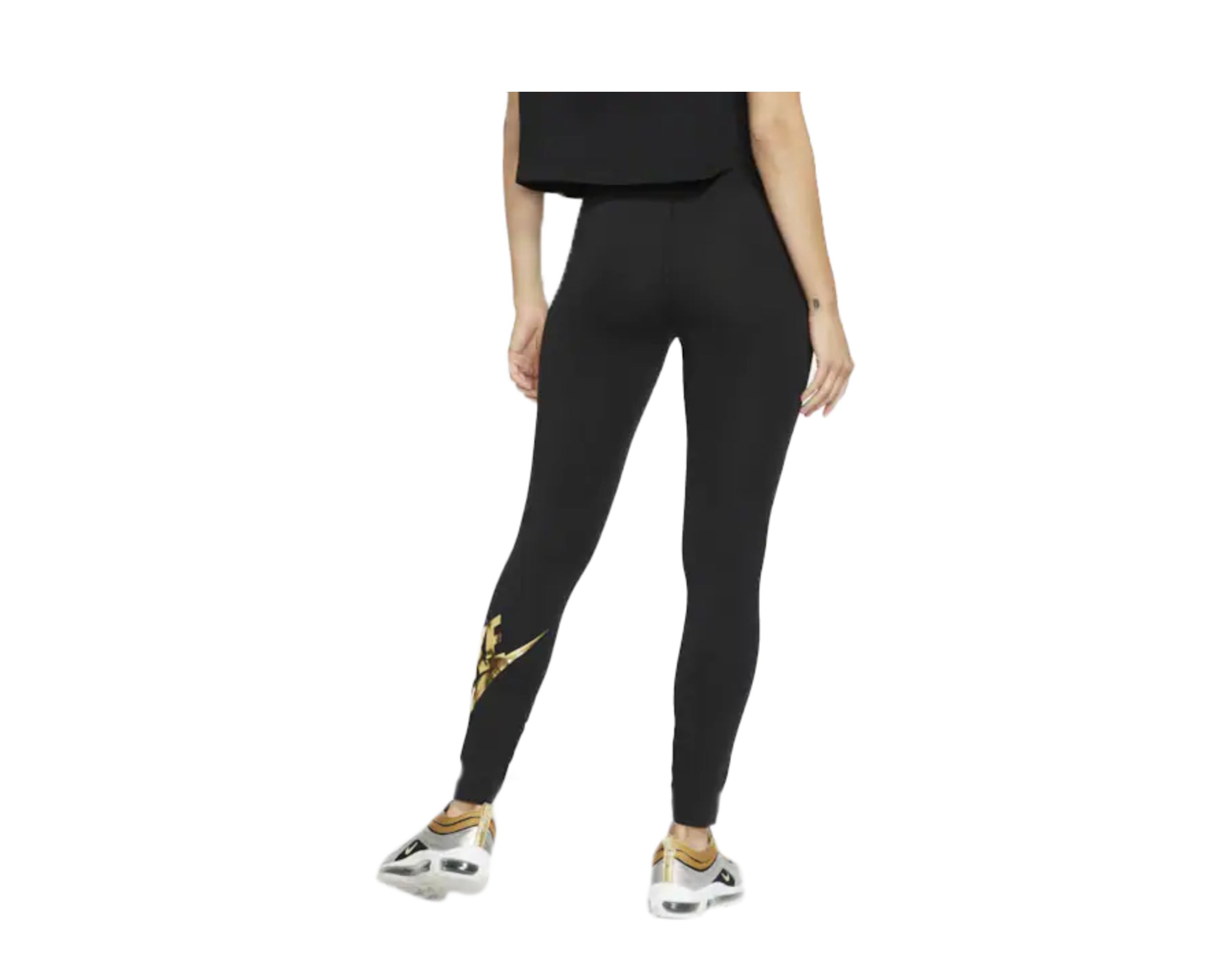 Nike Leggings Youth Girls Large Tight Fit Sportswear Knit Cotton Grey Gold  | eBay