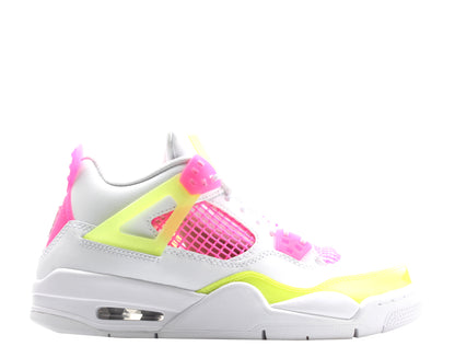 Nike Air Jordan 4 Retro SE (GS) White/Lemon-Pink Big Girls Shoes CV7808-100