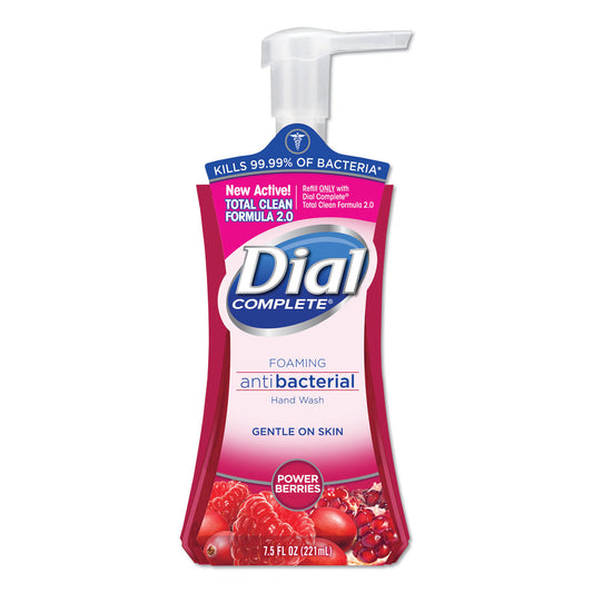Dial Antibacterial Foaming Hand Wash Power Berries 7.5 oz Pump Bottle 03016